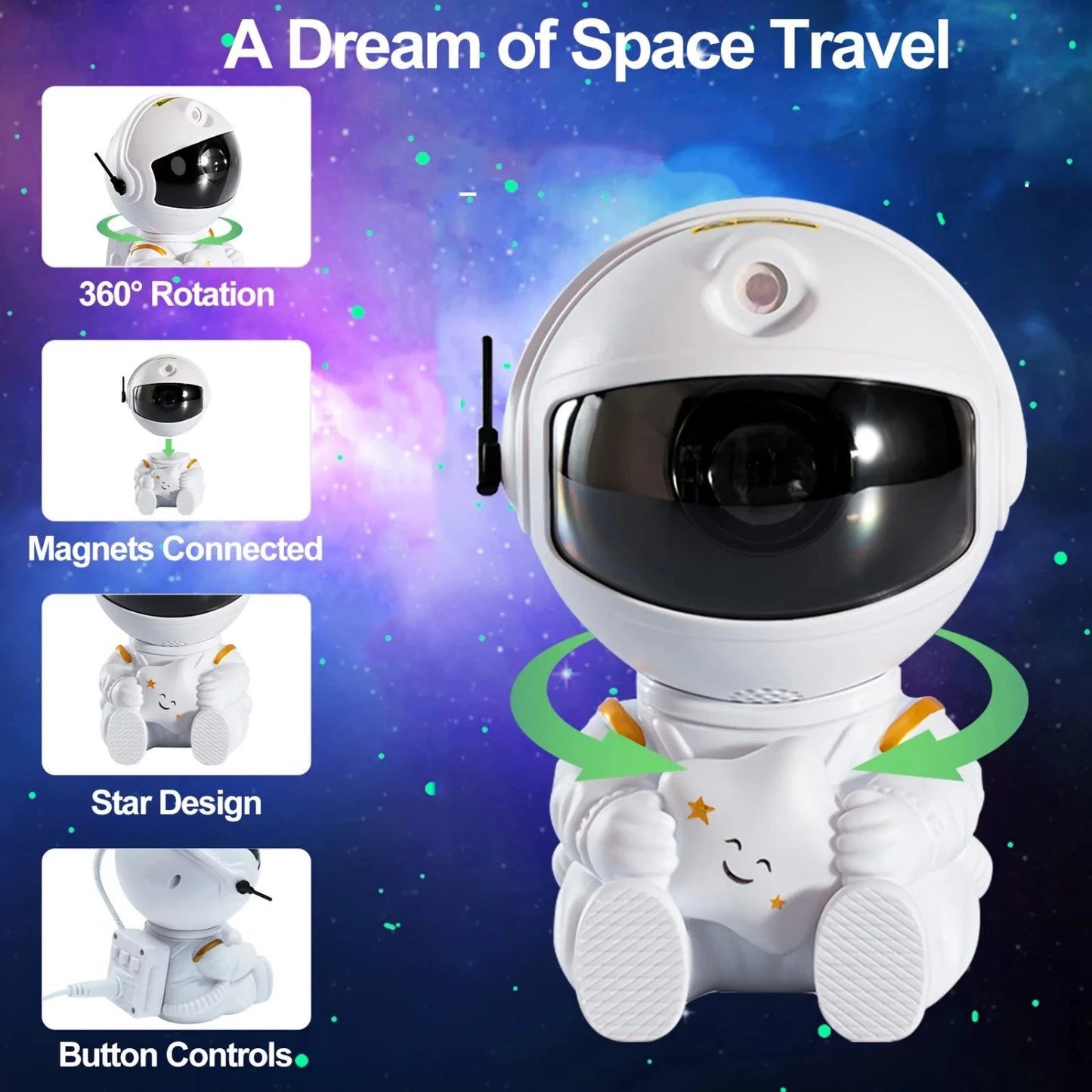 Astronaut Galaxy Nebula Projector- Create Your Own Universe
It's like falling asleep under the stars every night.